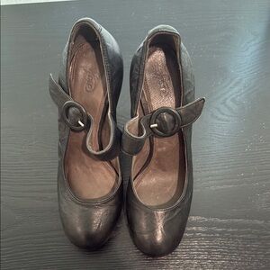 Joie Black Leather Mary Jane Shoes